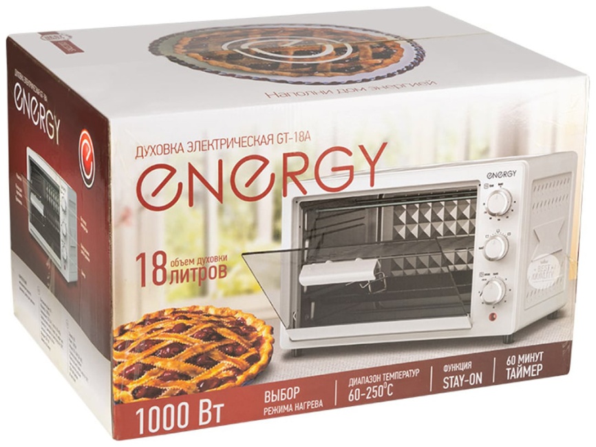Мини-печь Energy GT-18A (1000 Вт, 18 л) (105497) фото 4
