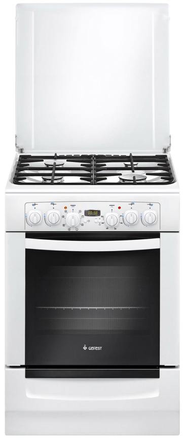 Комбинированная плита Gefest Брест 6102-03 60 см, 4 конфорки, белый фото 1