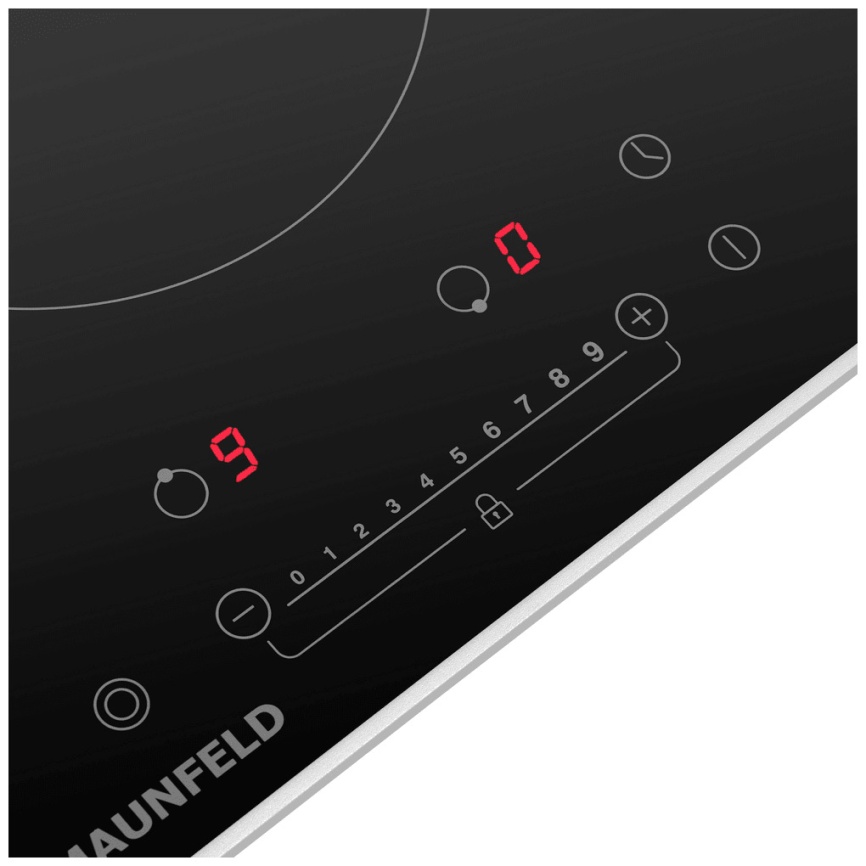 Электрическая варочная панель Maunfeld EVSE292FDBK 28 см, 2 конфорки стеклокерамика, черный фото 5