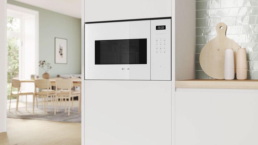 Встраиваемая микроволновая печь СВЧ Bosch BEL554MW2 25л, белый фото 6