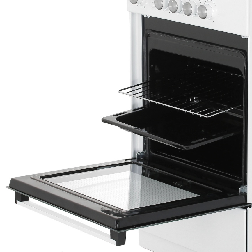 Электроплита De luxe 5004.18 э 50 см, 4 конфорки, белый фото 7