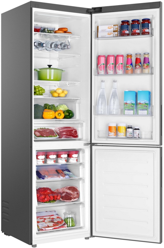 Двухкамерный холодильник Haier C4F640CXU1 No frost, серебристый фото 2