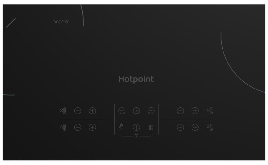 Электрическая варочная панель Hotpoint HB 1560S NE 59 см, 4 конфорки стеклокерамика, черный фото 2