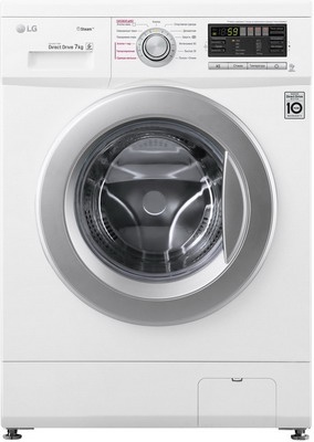 Стиральная машина LG F1296HDS1 7 кг, белый фото 1