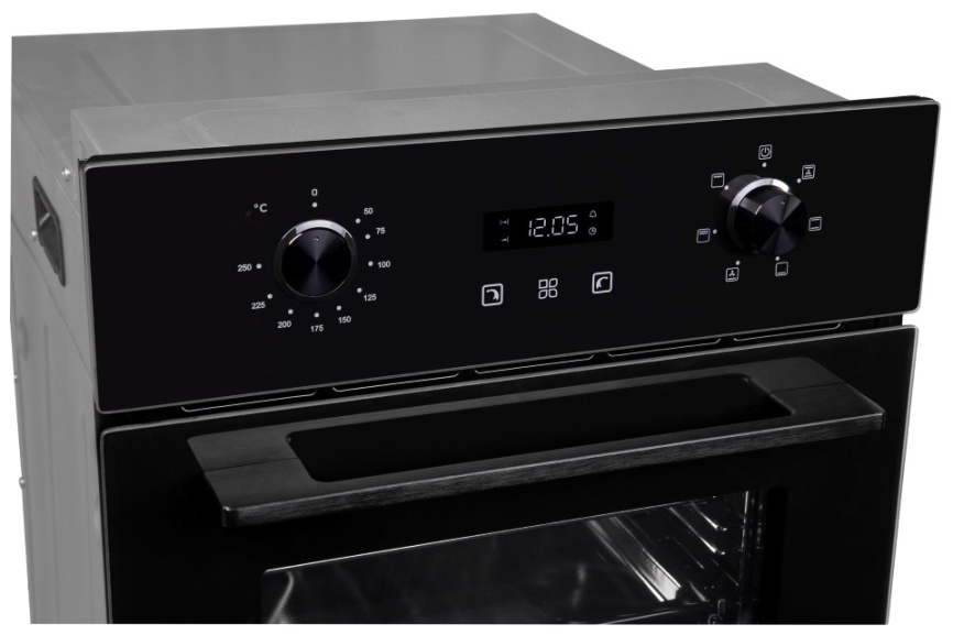 Электрический духовой шкаф Zigmund & Shtain E 145 B 45 см, 50 л, гриль и конвекция, черный фото 4