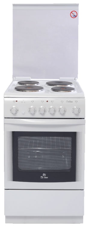 Электроплита De luxe 506004.03 50 см, 50 л, 4 конфорки, белый фото 1