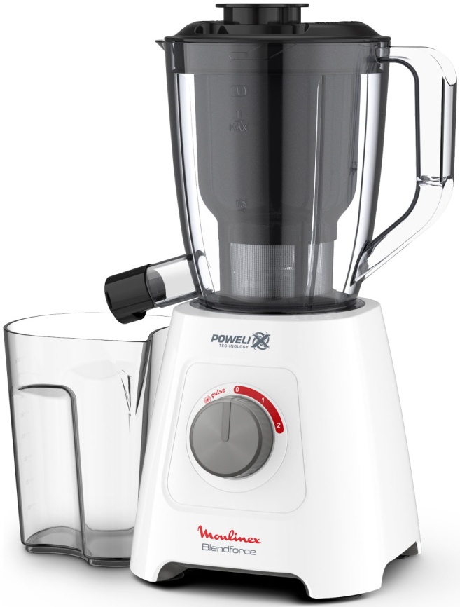 Блендер стационарный Moulinex Blendforce 2 LM42Q110, белый/серый фото 1