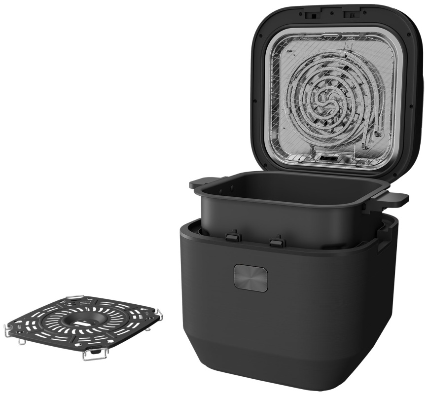 Аэрогриль Grundig FRY 8420, пароварка, 1750 Вт, 3D-нагрев, антипригарное покрытие фото 3