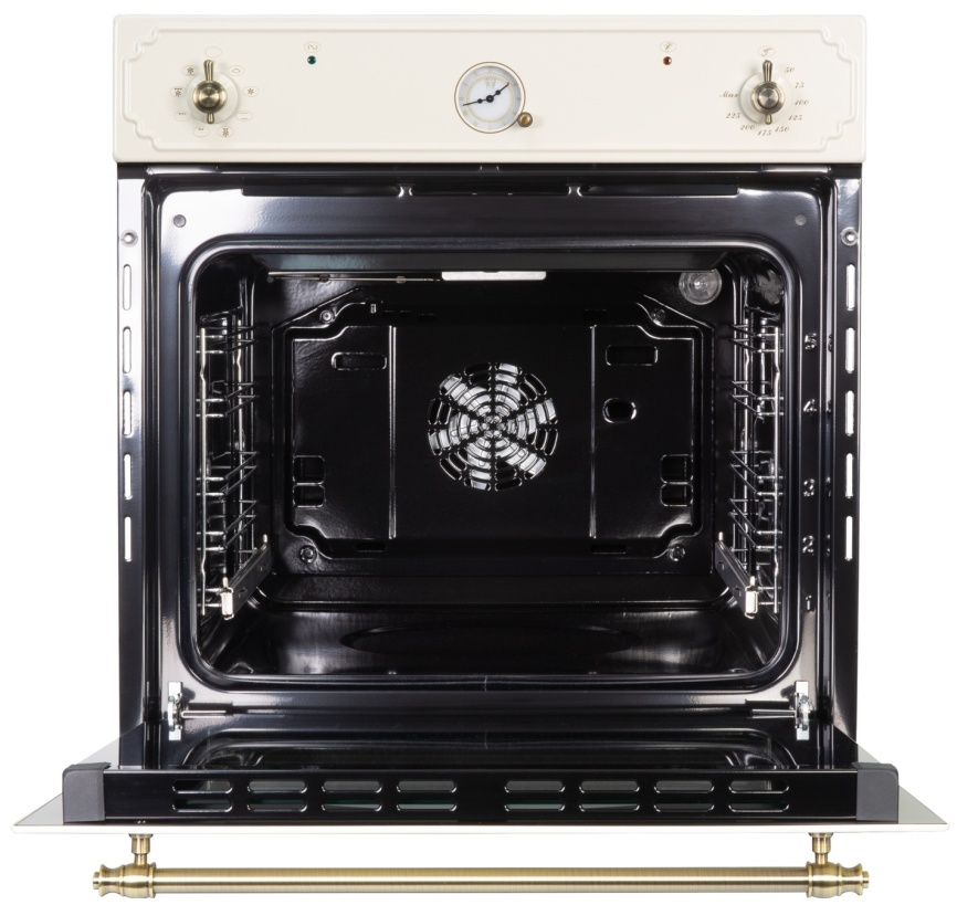 Электрический духовой шкаф Zigmund & Shtain E 135 X 60 см, 73 л гриль конвекция, бежевый фото 2