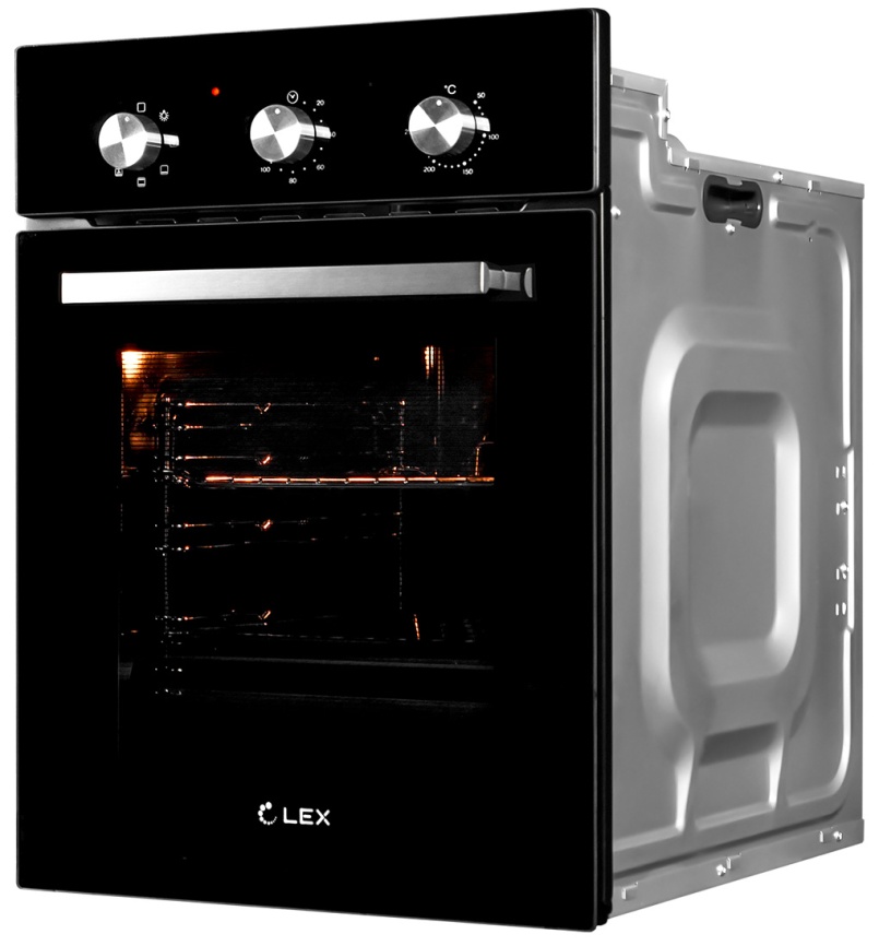 Электрический духовой шкаф LEX EDM 4570 BL 45 см, 55 л, гриль и конвекция, черный фото 4