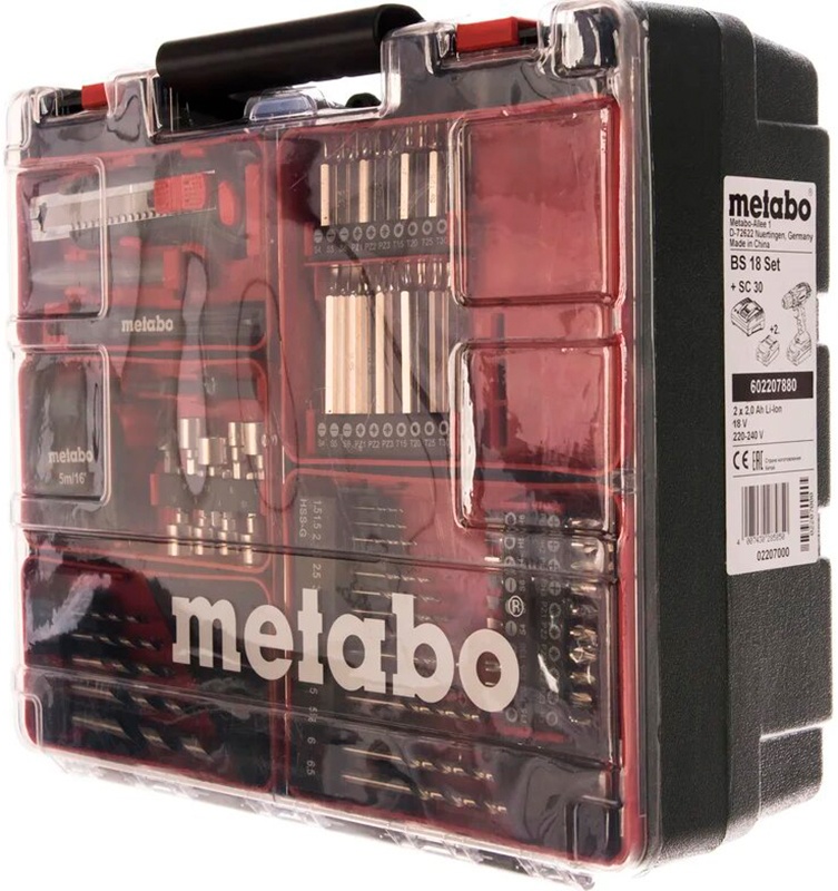 Дрель-шуруповерт аккумуляторный Metabo BS 18 L, с набором оснастки (602207880) фото 3