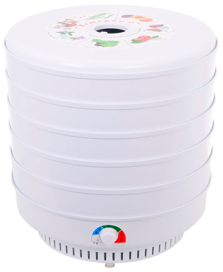 Сушилка для овощей и фруктов Ветерок 5 (5 поддонов, белый) фото 1