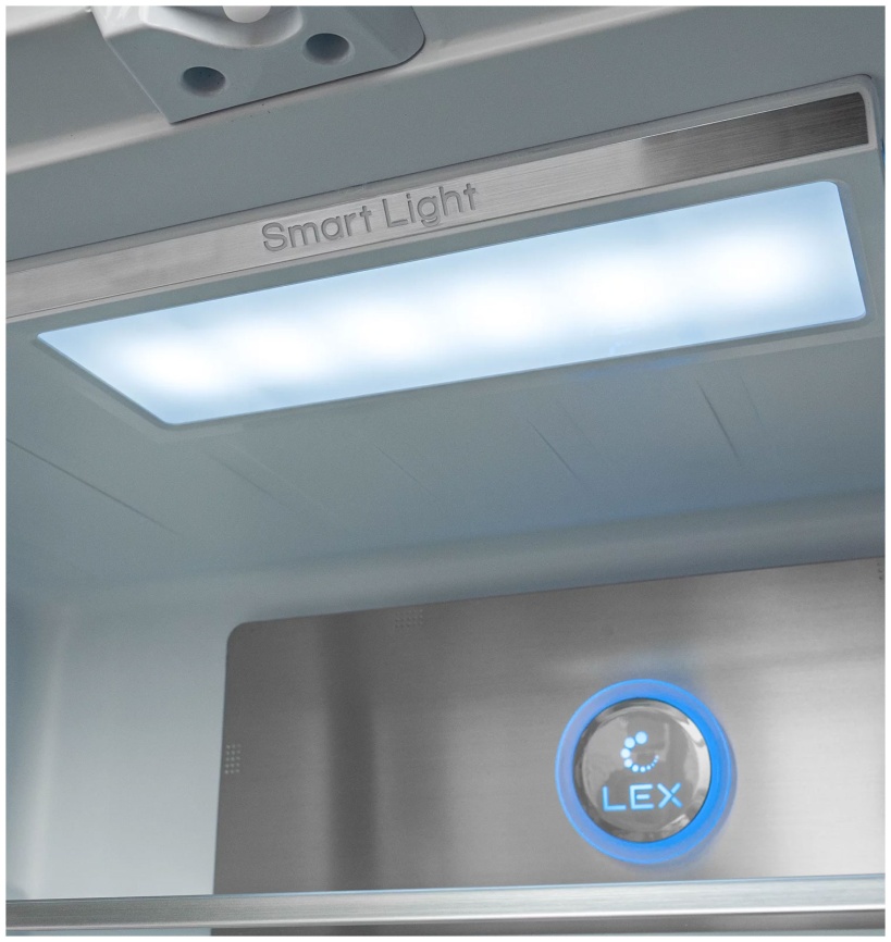 Многокамерный холодильник LEX LCD505BlGID No frost, черный фото 7