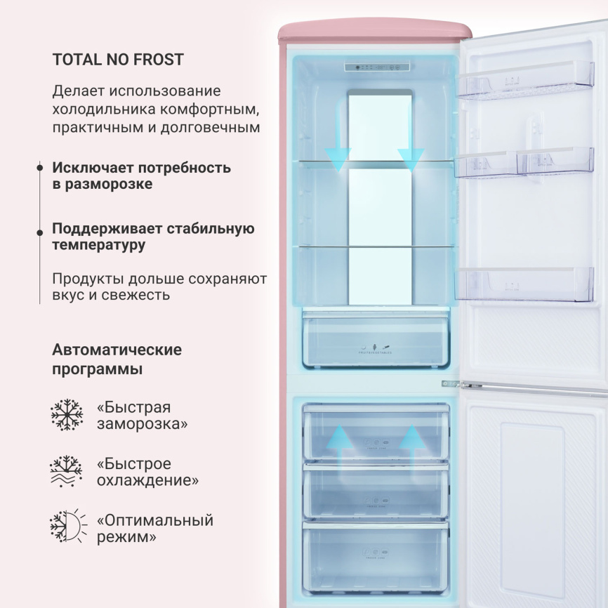 Двухкамерный холодильник Tesler RB-330 DUSTY ROSE фото 5