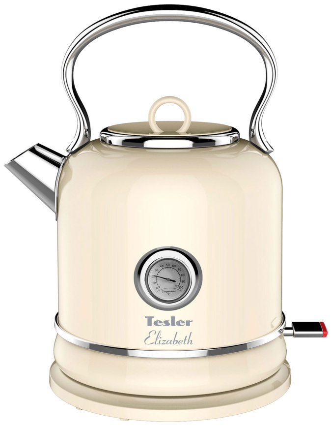 Чайник электрический Tesler KT-1745 BEIGE 1,7 л, 2000 Вт, нержавеющая сталь фото 1