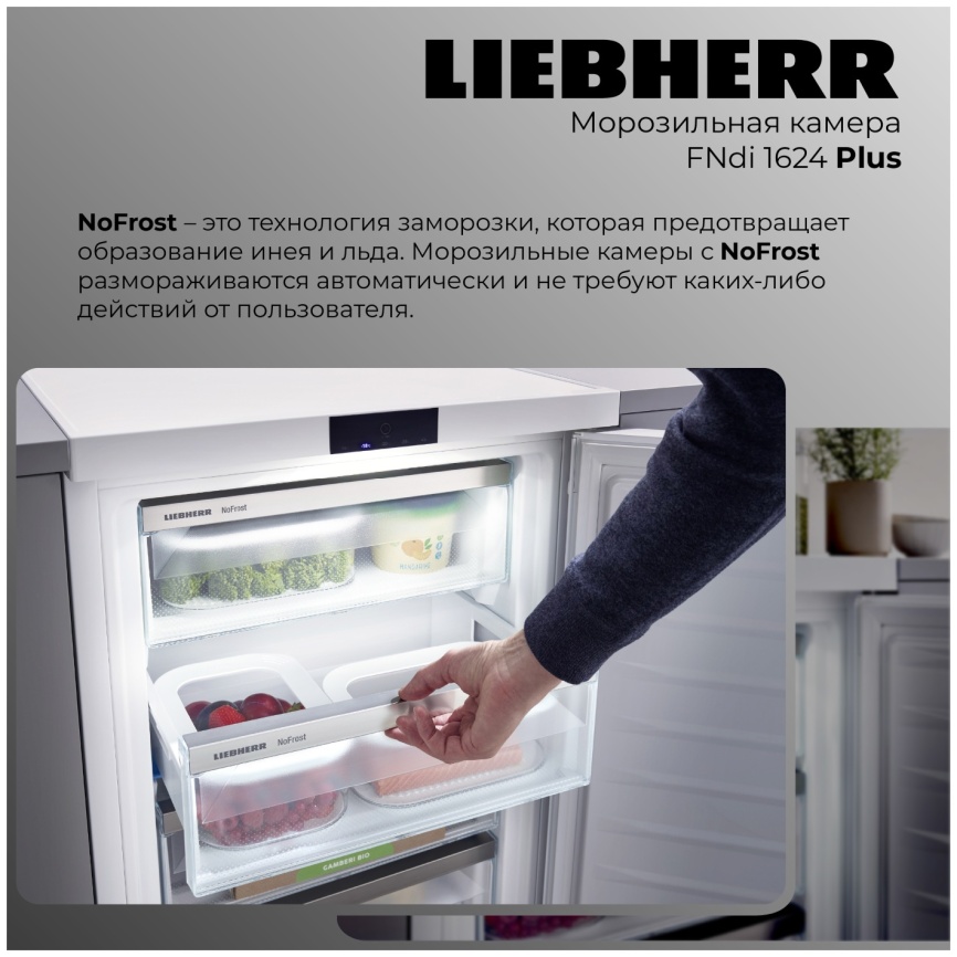 Морозильник Liebherr FNdi 1624-20 001 FrostProtect No Frost A++ 110 л, белый фото 3