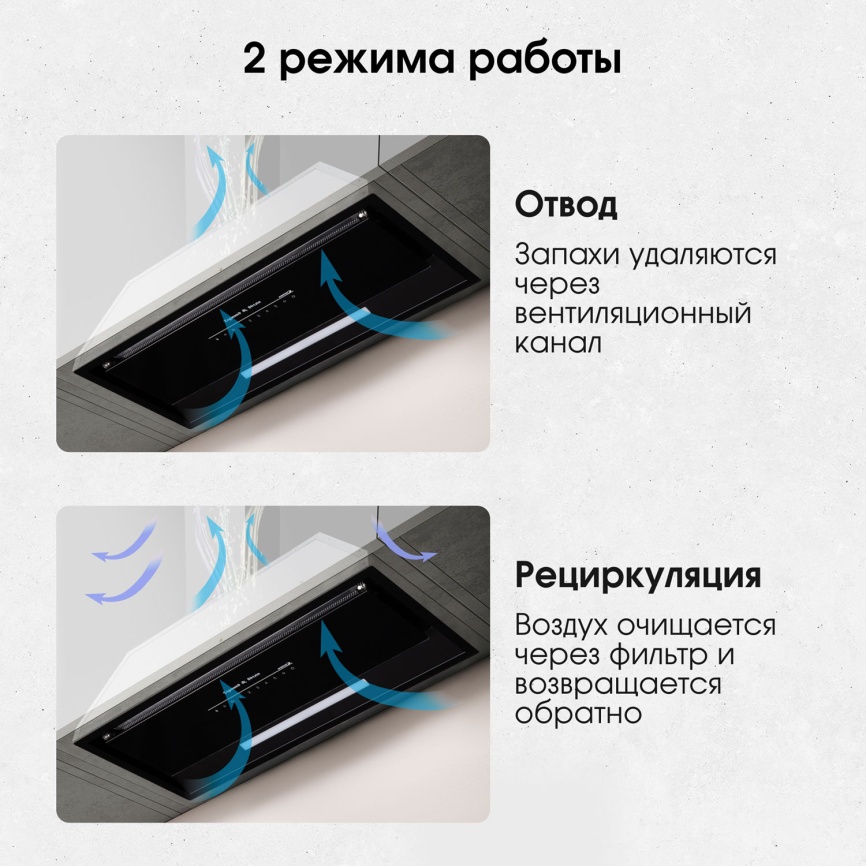 Вытяжка Zigmund & Shtain KK 019.7 B 5 скоростей, таймер, черный фото 7