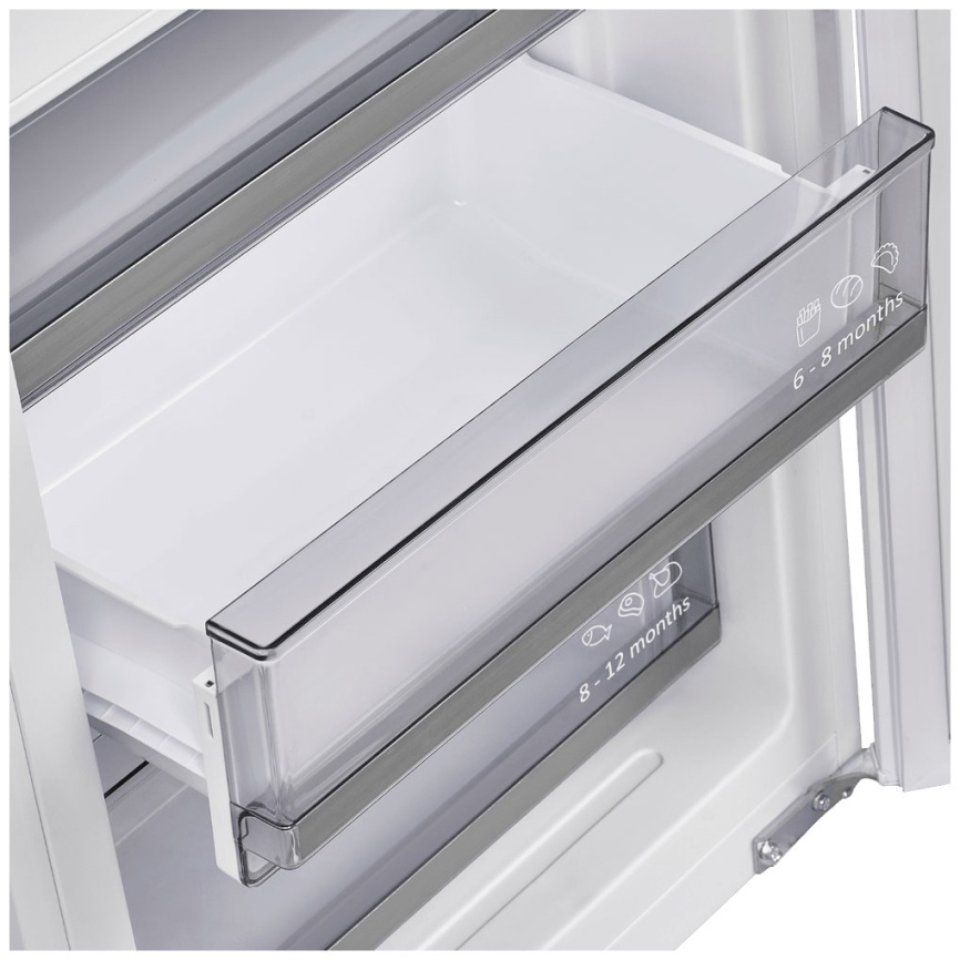 Встраиваемый двухкамерный холодильник Maunfeld MBF177NFWHGR Inverter No frost, белый фото 6