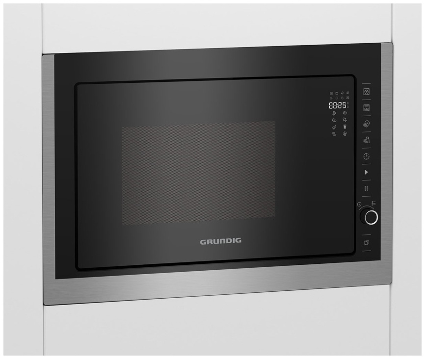 Встраиваемая микроволновая печь СВЧ Grundig GMI11311X, с подсветкой, гриль фото 2