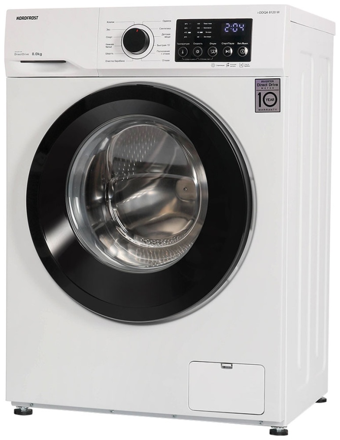 Стиральная машина NordFrost i-DDQ4 8120 W 8 кг, белый фото 2