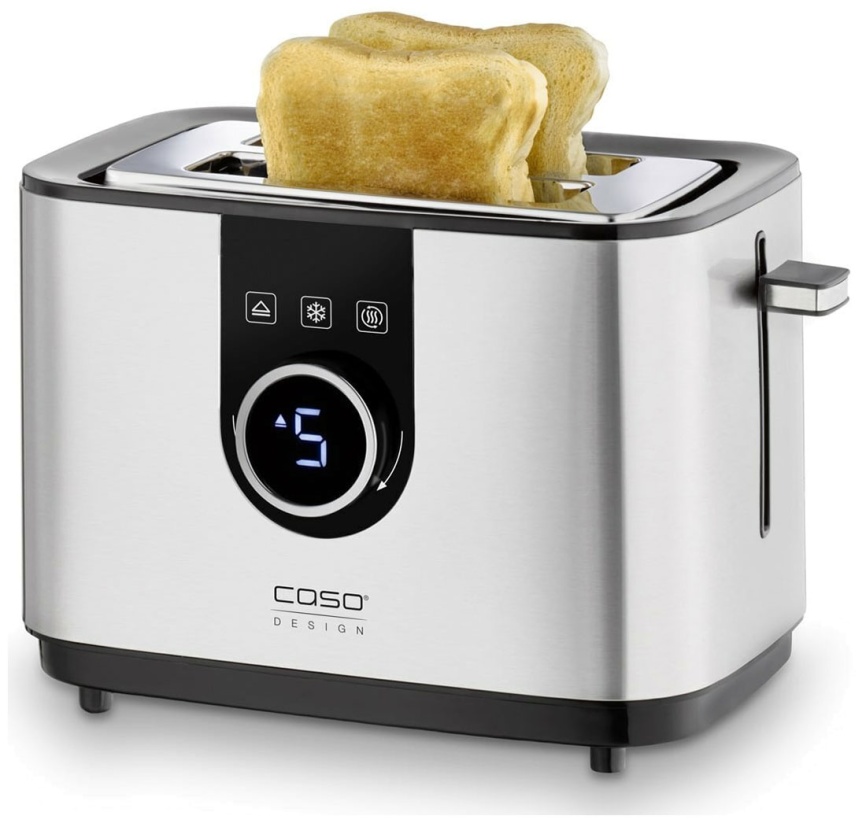 Тостер Caso Selection T2, режим подогрева и размораживания, нержавеющая сталь фото 3