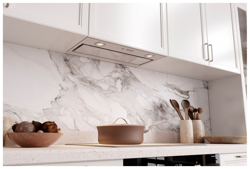 Вытяжка встраиваемая Elikor Cube 60П-1000, белый SM/белый фото 4