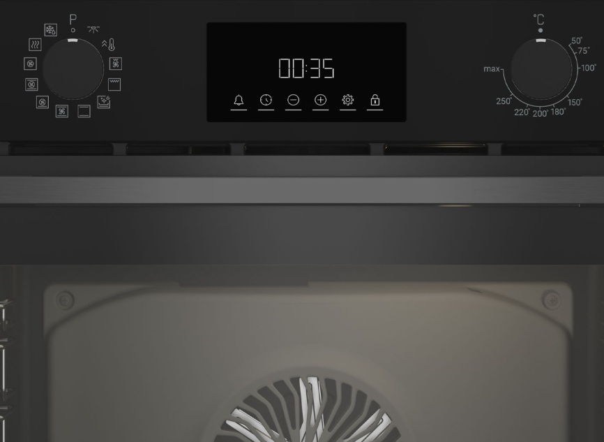 Электрический духовой шкаф Indesit IBFTE 3844 BL 59 см, 72 л, гриль и конвекция, черный фото 2