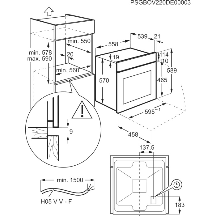 Встраиваемый духовой шкаф ELECTROLUX EOD5H70BX фото 8