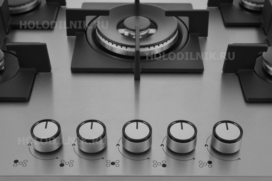 Газовая варочная панель Grundig GIGF 7235220 X 75 см, 5 конфорок электроподжиг газконтроль, серебристый фото 3