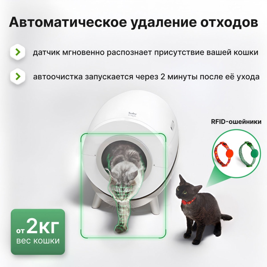 Автоматический туалет для кошек Tesler PST-001 фото 7