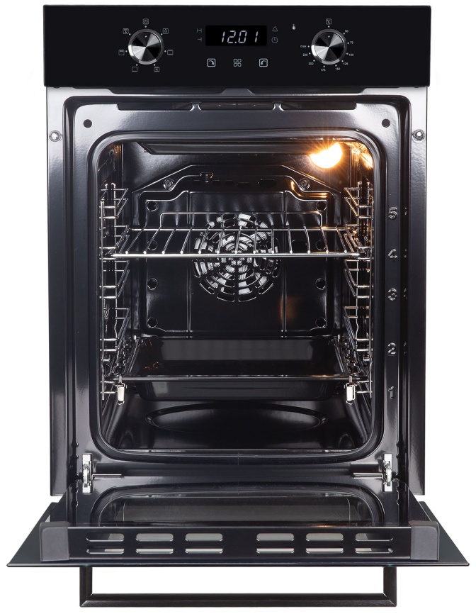 Электрический духовой шкаф Zigmund & Shtain E 174 B 44 см, 51 л, гриль и конвекция, черный фото 2