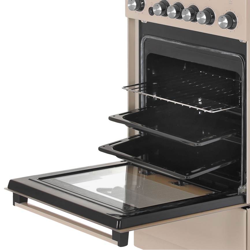 Электроплита De luxe 5004.16э-016 50 см, 43 л, 4 конфорки, белый фото 6