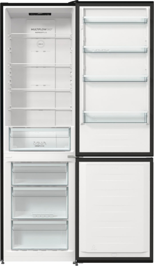 Двухкамерный холодильник Gorenje NRK6202EBXL4 No frost, черный фото 6