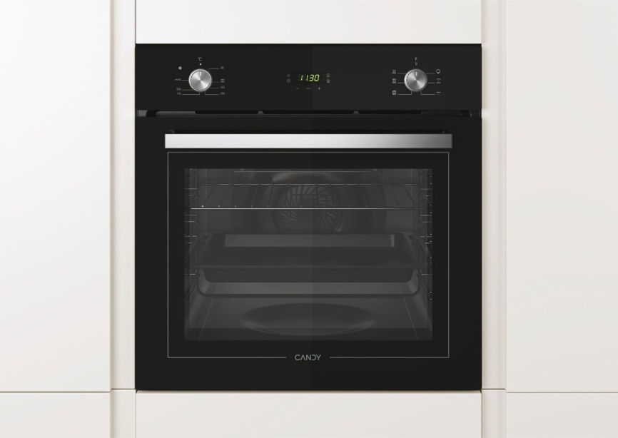 Электрический духовой шкаф Candy FCT615NXLRU 59 см, 70 л, гриль и конвекция, черный фото 5