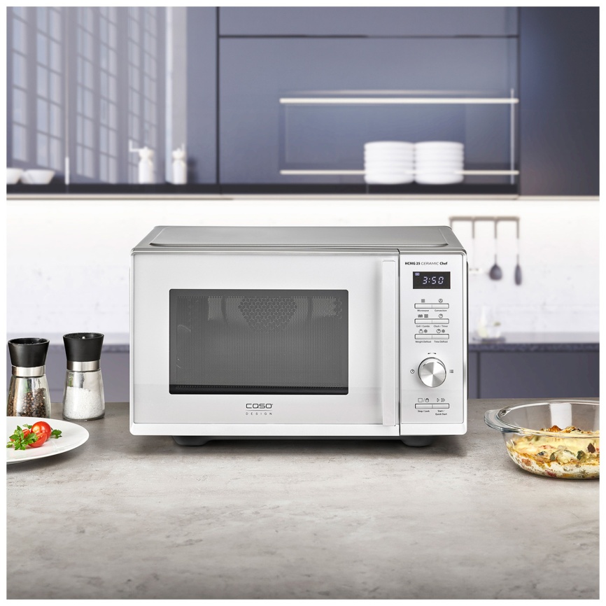 Микроволновая печь - СВЧ Caso HCMG 25 Ceramic Chef, таймер, серебристый фото 7