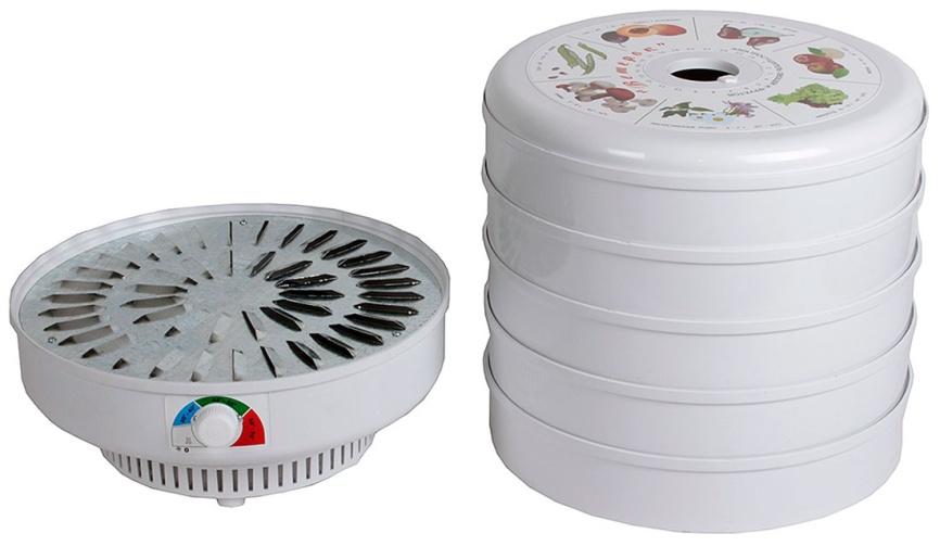 Сушилка для овощей и фруктов Ветерок 5 (5 поддонов, белый) фото 2