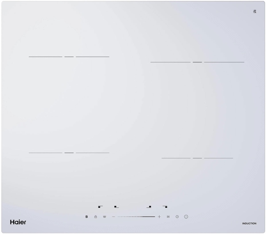 Электрическая варочная панель Haier HHY-Y64TVTW 59 см, 4 конфорки стеклокерамика, белый фото 1