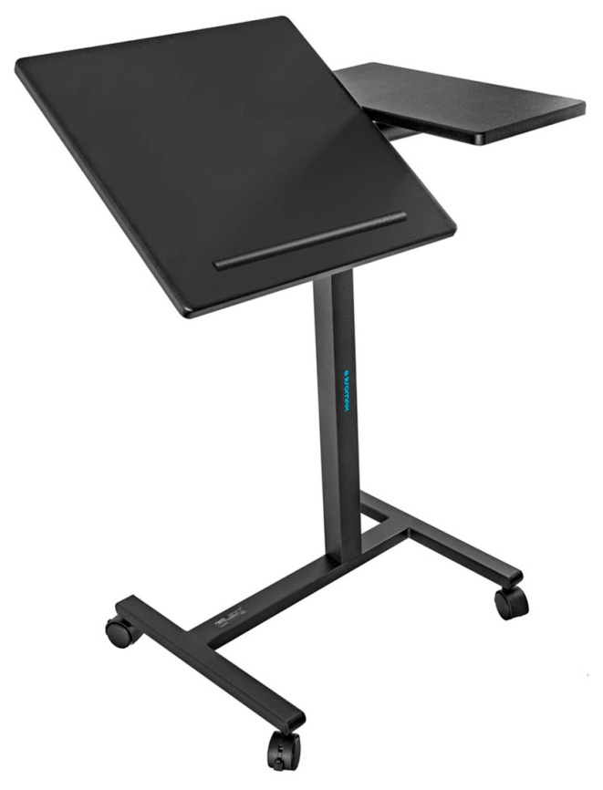 Стол-трансформер Kromax OMEGA-10 black, для ноутбука, проектора, на колесах фото 1
