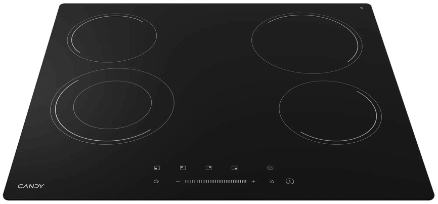 Электрическая варочная панель Candy CHXC64TDB 58 см, 4 конфорки стеклокерамика, черный фото 3