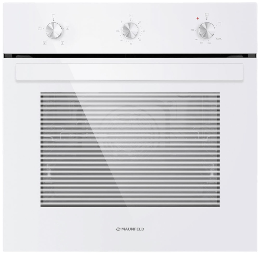 Газовый духовой шкаф Maunfeld EOGC604W Slim 59 см, 60 л конвекция, белый фото 1