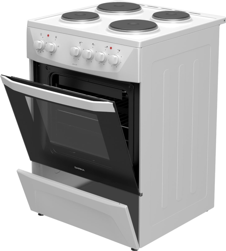 Электроплита Darina 1D EM 141 404 W 60 см, 50 л, 4 конфорки, белый фото 4