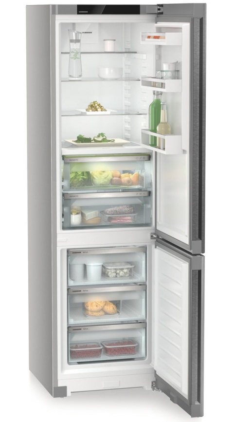 Двухкамерный холодильник Liebherr CBNsdc 573i-22 001 BioFresh No frost, серебристый фото 8