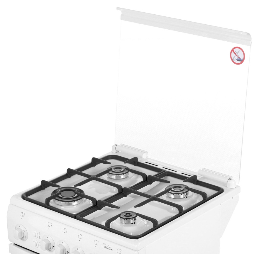 Газовая плита De luxe 5040.31 г 50 см, 43 л, 4 конфорки, белый фото 9