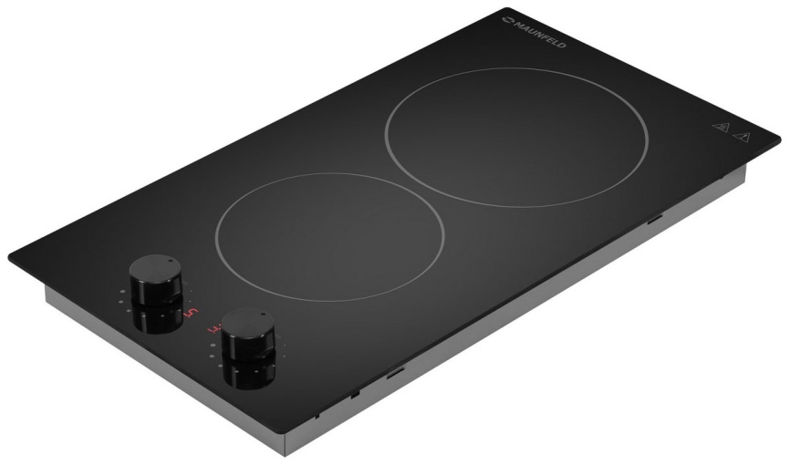 Электрическая варочная панель Maunfeld CVCE292MBK2 29 см, 2 конфорки стеклокерамика, черный фото 3