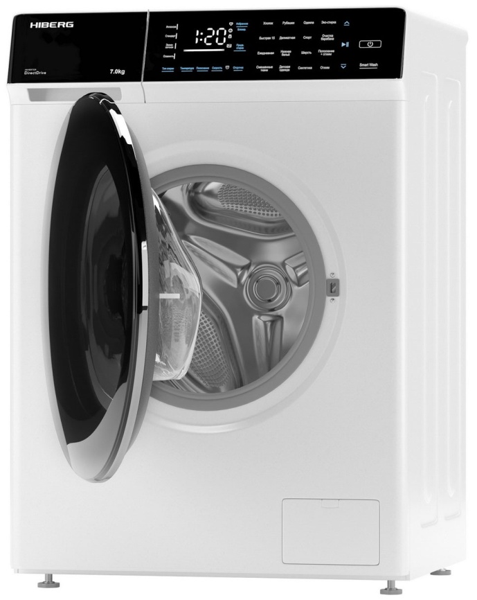 Стиральная машина Hiberg i-DDQ9 - 712 W автомат 7 кг, белый фото 4
