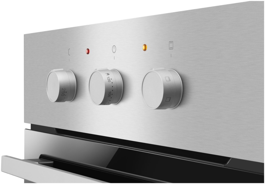 Электрический духовой шкаф Hansa BOEI64111 Quadrum 59 см, 68 л гриль, серебристый фото 4