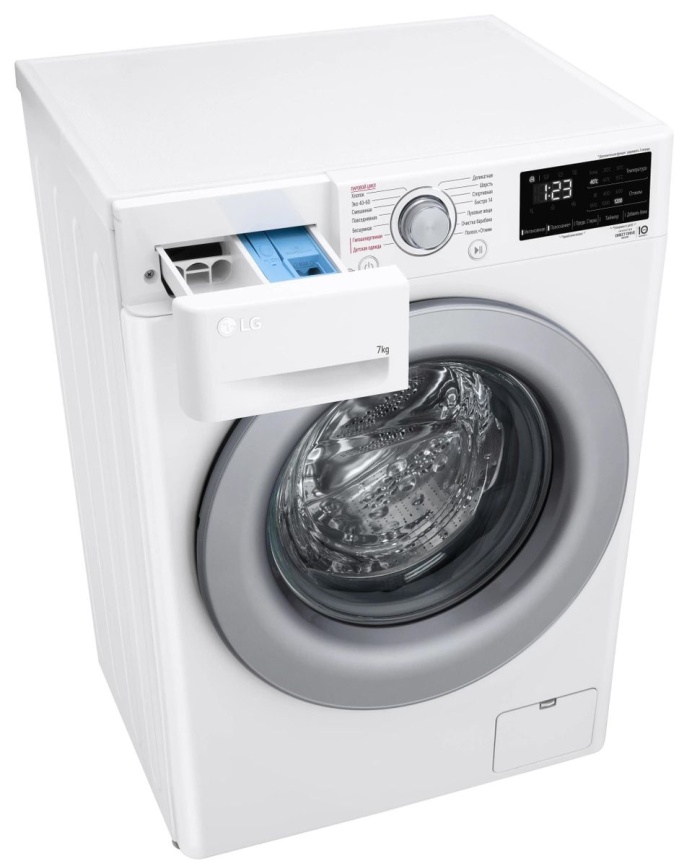 Стиральная машина LG F2V3HS4W автомат 7 кг, белый фото 4
