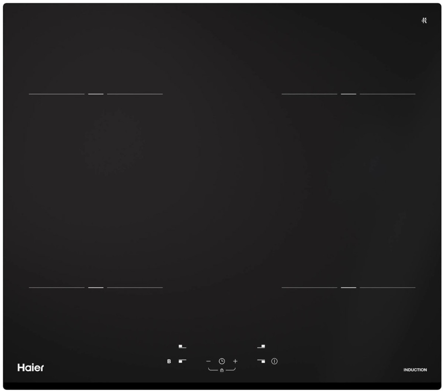 Электрическая варочная панель Haier HHY-Y64NPVB 59 см, 4 конфорки стеклокерамика, черный фото 1