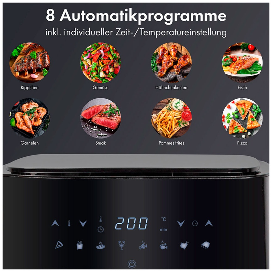 Аэрофритюрница Clatronic FR 3782 H, дисплей, объем 5 литров, черный фото 8