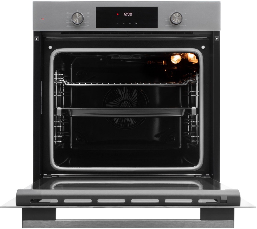 Электрический духовой шкаф Schaub Lorenz SLB EG6418 59 см, 73 л гриль конвекция, серый фото 2